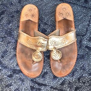 Jack Rogers Gold Sandals